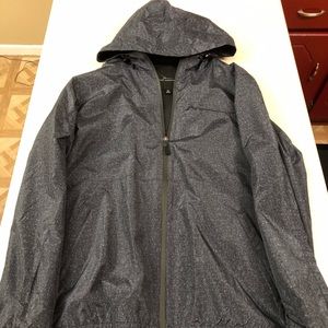 Marc Anthony Black & Blue Hooded Rain Jacket